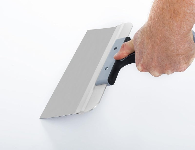Rolling Dog 10 Inch Taping Knife - Drywall Taping Knife,Threaded End Can be Attached to Extension Pole,Stainless Steel Blade,Ideal for Skimming and Smoothing Walls and Ceilings - Image 2